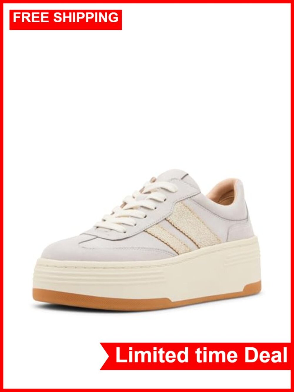 Faux Suede Platform Sneaker Lace-Up Low Top Casual Shoe